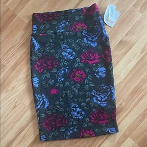 LuLaRoe Black Floral Pencil Skirt